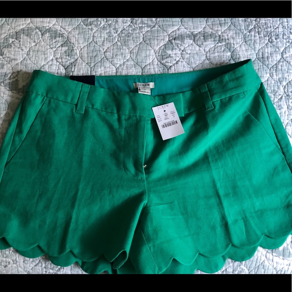 J Crew scallop shorts